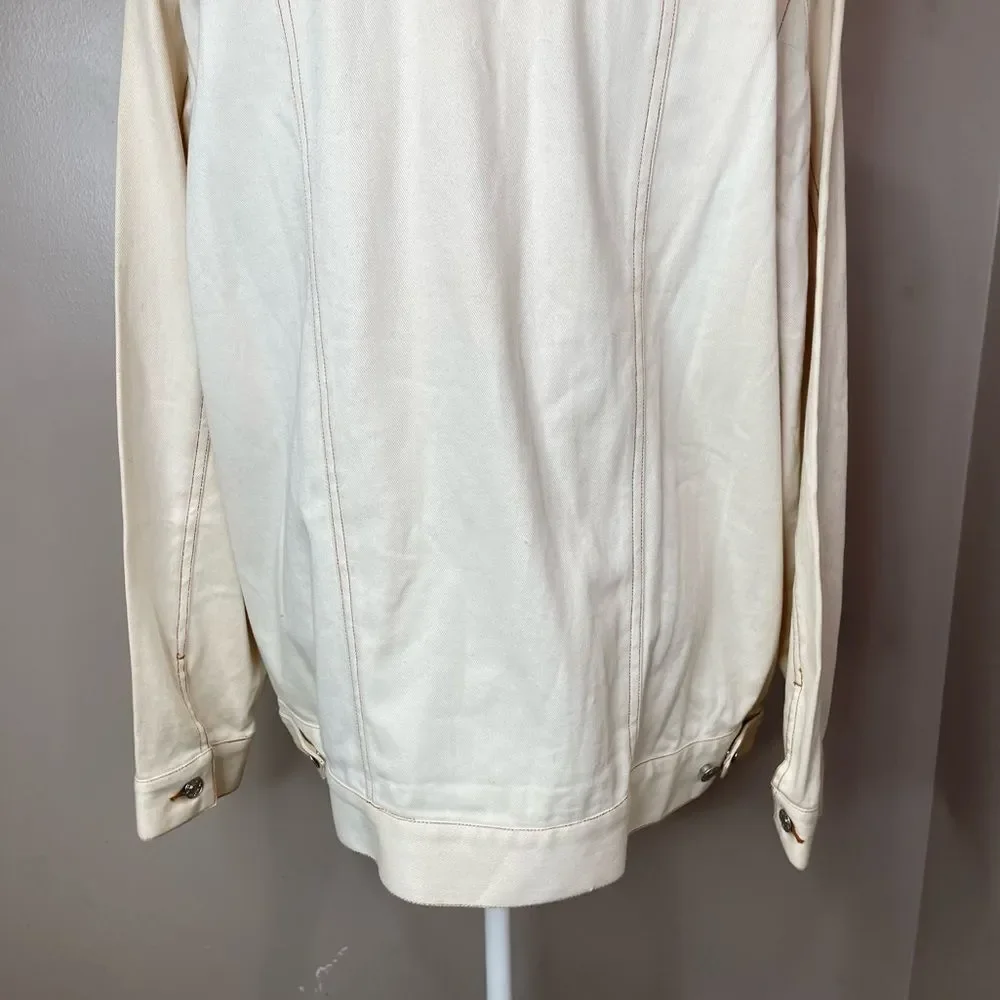 Dianes Beige Star Jeans Jacket Large NWT - Picture 8 of 15